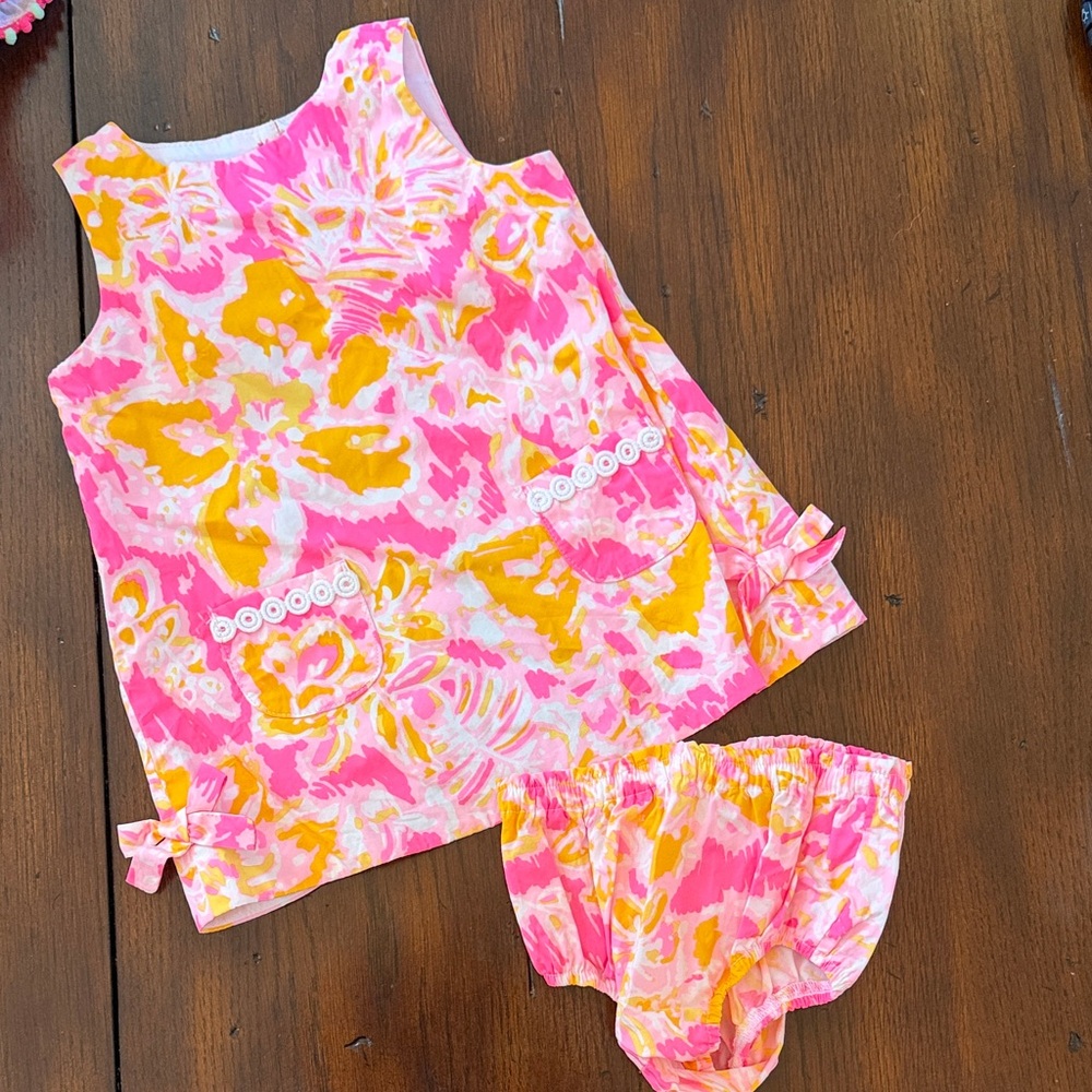 Lilly Pulitzer toddler Pink & Yellow Floral Two-Piece Set